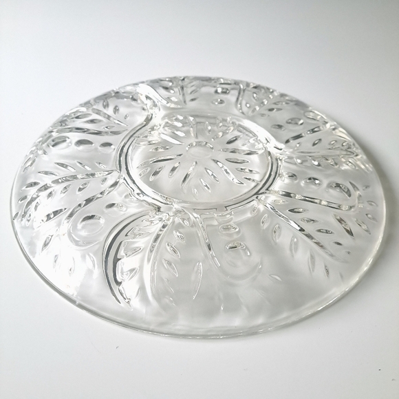 Vintage glass & metal 3 peice lazy Susan party tray - Picture 6 of 8